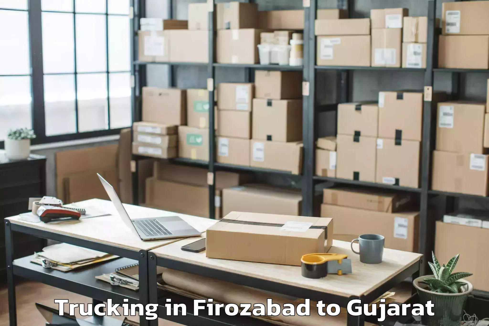 Quality Firozabad to Sanand Trucking